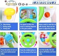 Samtoy Simulation - Jouets éducatifs préscolaires pour bébés - Volant de direction pour enfants avec son réaliste et siège auto