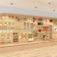 Moetry Interactive en Bois Sensory STEM Wall Busy Board Educational Pegboard Activity Wall Play Panel pour Enfants