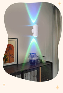 Veilleuse intelligente magnétique moderne en acrylique à double œil de chat, alimentée par batterie, avec capteur de présence humaine, température réglable, LED <span class=keywords><strong>RGB</strong></span> Jaune/Rouge/<span class=keywords><strong>Blanc</strong></span> - Product Image 2