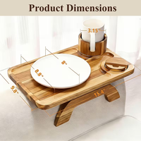 Table d'appoint en bois pour canapé avec porte-gobelet, table d'appoint minimaliste en bois pour manger et boire, table d'appoint en bois pour salon