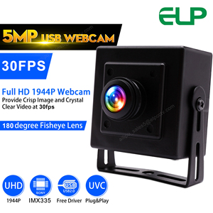 Elp 5MP góc rộng USB máy ảnh imx335 cảm biến MJPEG 30fps 2592*1944 mini HD USB <span class=keywords><strong>Webcam</strong></span> với 1.56 mét Fisheye ống kính cho máy tầm nhìn - Product Image 3