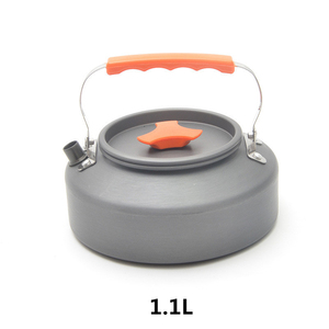 Di alluminio di Campeggio Bollitore Campeggio Articoli per La Tavola di Pentole di Cottura Kit per il Picnic di Viaggio Trekking 1.1L/1.6L Caffè All'aperto Bollitore - Product Image 2