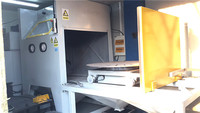 Machine de sablage à commande PLC de type à passage manuel, nettoyage par jet d'acier, ébavurage, polissage, facile
