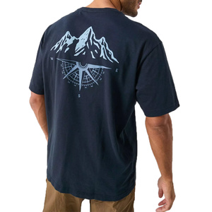 Mens Print T-Shirt Everyday Casual Wear Knitted Fabric Breathable Eco-Friendly Comfort Polyester/Cotton <b>Short</b> Sleeve Regular Fit - Product Image 3