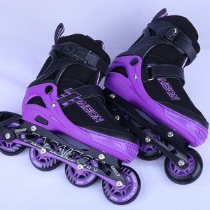 Patins à roulettes professionnels <span class=keywords><strong>pour</strong></span> enfants et adultes, 4 grandes roues en PU, roulements ABEC-7, <span class=keywords><strong>châssis</strong></span> réglable en alliage d'aluminium, lumières clignotantes, <span class=keywords><strong>pour</strong></span> l'extérieur - Product Image 6