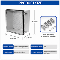 Boîtier Électrique Étanche en Plastique IP67 ABS avec Charnière en Acier et Ouverture par Pression pour Utilisation Extérieure