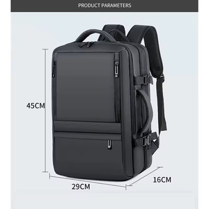 Mochila Unisex de Gran Capacidad, con Paneles de Poliéster y Nailon, Cierre de Cremallera, Diseño Moderno, Anti-Robo, Puerto de Carga USB Inteligente, Impermeable - Product Image 2