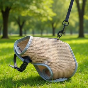 Harnais souple avec laisse en maille taupe pour chien – Équipement de promenade pour animaux de compagnie - Product Image 3