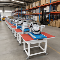 Presse à chaud pneumatique semi-automatique à double station pour gaufrage de vêtements et impression à plat avec conception à visibilité améliorée
