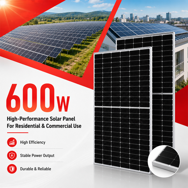 Long Lifespan 600 Watt Solar Panel High Output PV Module for Residential Farm Factory and Commercial Projects