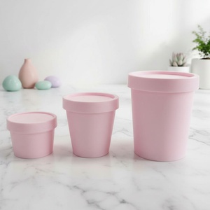 50ML 100ml 200ml 250ml Matte White <b>Plastic</b> Skincare Packaging Pink PP Cosmetic Cream <b>Jar</b> for Eye Cream & Body Butter - Product Image 4