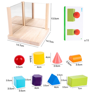 Gioco Educativo Montessori con Specchio e Blocchi Geometrici in Legno, Puzzle per Percezione Visiva e Pensiero Logico per Bambini - Product Image 6