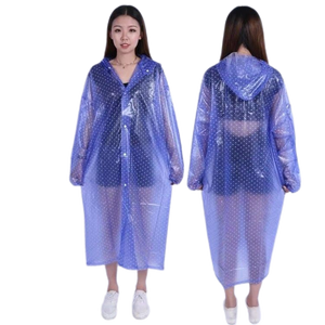 Waterproof PVC <strong>Raincoat</strong> for Adults &amp; Kids Windproof Rainwear for Camping Tours Blue <strong>Raincoat</strong> - Product Image 4