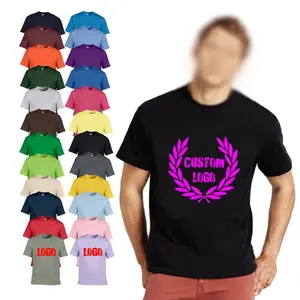 Premium Pure Cotton Short Sleeved Tee Summer Casual Men Long Sleeve Logo Screen Print Custom T Shirt Oversized