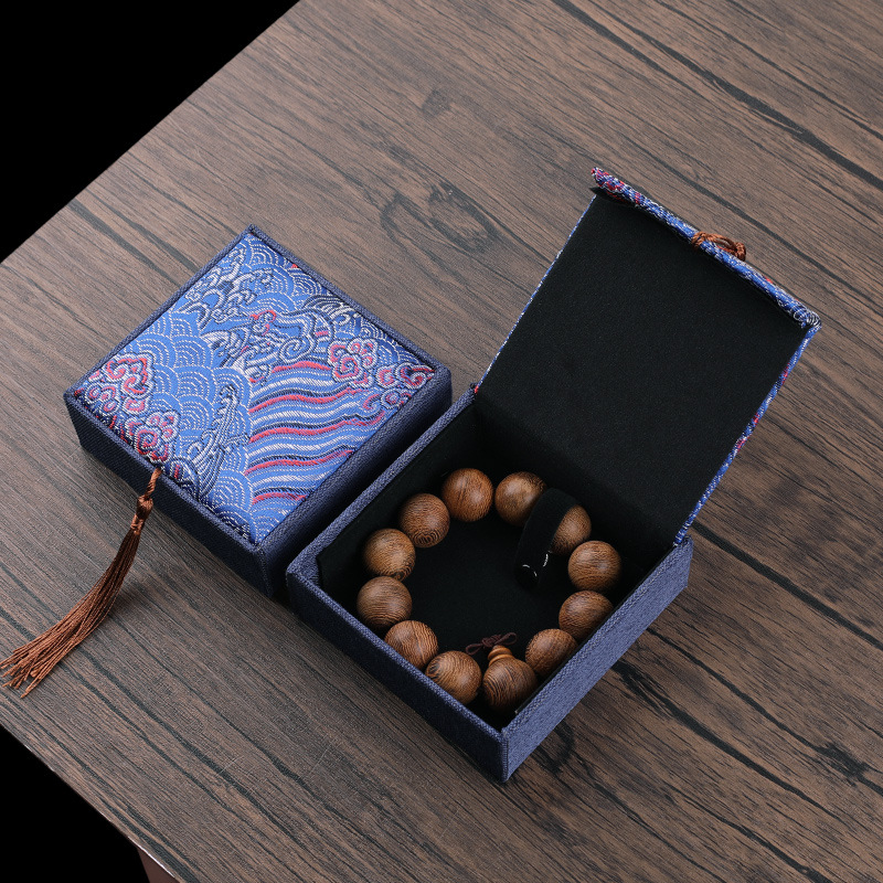 Burlap wave dark blue