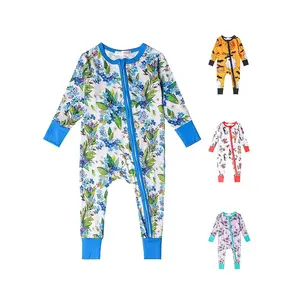 Vêtements en bambou personnalisés pour bébés Combinaison en bambou pour bébés avec impression numérique