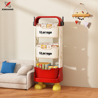 Étagères de rangement multi-niveaux XinHang pour la maison, grande capacité, étagères de rangement pour jouets, livres, chariot de rangement pour collations de dessin animé