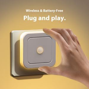 Veilleuse LED sans fil mini améliorée avec capteur crépusculaire, contrôle tactile, à brancher, pour chambre, salle de bain, couloir, chambre d'enfant - Product Image 2