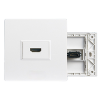 Panel Multimedia HD 4K Integrado con 2 Tomas de Corriente de 3A, Estilo Vertical, 86mm