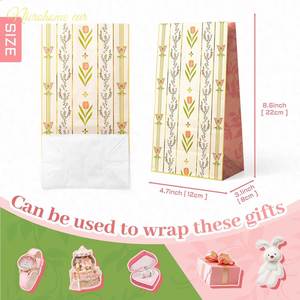 Sacs en papier personnalisés en gros avec logo, impression artistique, recyclables, impression flexographique, pour l'épicerie et les cadeaux - Product Image 2