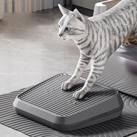 Bac à litière à double couche, épaissi, rampe pour chat avec rangement, lavable, facile à nettoyer, tapis pour litière pour chat