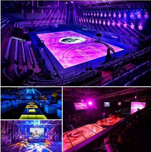 LJX  Interactive Dance Floor LED Screen, P2.9 P3.91 P4.81 Stage Floor Tile Display  LED Dance Floor Panel