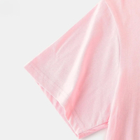 Kaos Pria Pink Oversize Bahan Polyester/Katun Anti-Susut Cepat Kering, Sablon Printer, Berat, Custom Print