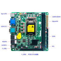 Motherboard Mini ITX Industri Terintegrasi PCIe dengan Dua LAN, 2 DDR3, 4 Port SATA, untuk Mesin POS, Server NAS, dan FreeNAS