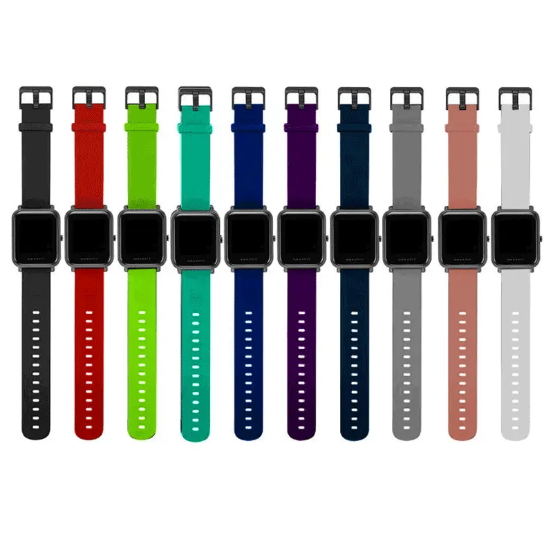 Qiman 20MM Soft Silicone Colorful Watch Strap For Polar Ignite Smart Watch Wristband For Xiaomi Huami Amazfit GTS/Bip/GTR 42MM