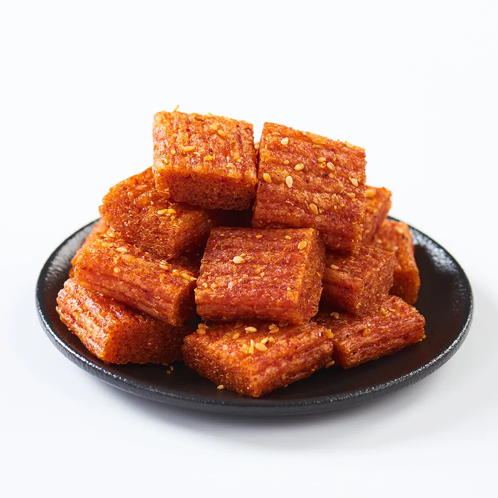 102g ShuangJiao Latiao baharatlı şerit OEM ürünleri kuru Tendon aperatif yiyecek çin toptan baharatlı şerit
