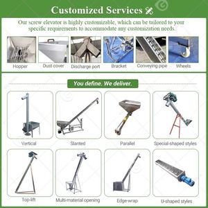 Vibration Flexible Hopper <b>Small</b> Screw Conveyor Sectional Spiral Grain Elevator Stainless Steel Shaft Machine - Product Image 5