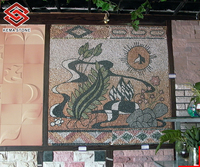 Carrelage décoratif chinois en marbre, pierre véritable faite à la main, images d'art, mosaïque pour murs et revêtement mural d'intérieur