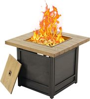 Table de foyer au propane avec pierres de lave pour patio extérieur jardin terrasse cour foyers alimentés au gaz