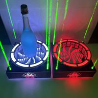 Présentoir de Bouteille de Champagne Lumineux LED Vert Sans Fil Rechargeable Sur Mesure, Glorificateur de Bouteille de Vin, Support de Vodka Illuminé