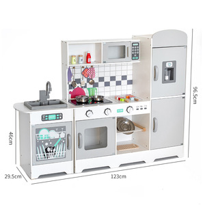 Ensemble de <span class=keywords><strong>cuisine</strong></span> <span class=keywords><strong>en</strong></span> <span class=keywords><strong>bois</strong></span> avec simulation de son et d'éclairage d'évacuation de l'eau, jouets d'imitation - Product Image 6
