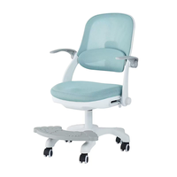 Chaise d'apprentissage pour enfants avec dossier en maille respirante, cadre en fer confortable, siège correcteur et accoudoirs – Idéale pour le bureau commercial