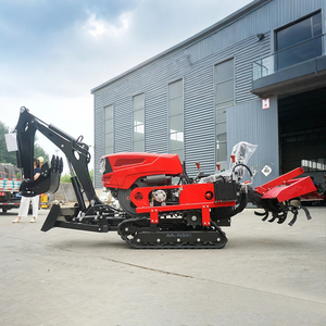 Nouveau <span class=keywords><strong>Micro</strong></span>-Motoculteur Multifonctionnel à Chenilles Autopropulsé, Motoculteur Rotatif pour Creuser des Fossés, Petit <span class=keywords><strong>Tracteur</strong></span> Agricole à Chenilles - Product Image 1