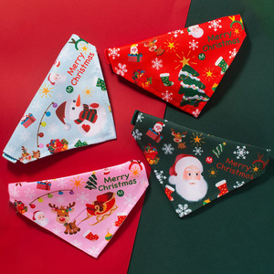 Aksesori hewan peliharaan <span class=keywords><strong>bandana</strong></span> anjing poliester Natal untuk hewan peliharaan - Product Image 2