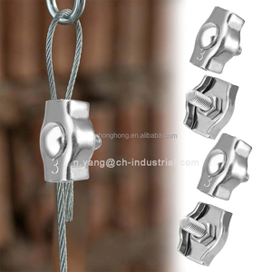 Conector empalmador de cables individuales M3, abrazadera de Cable de perno Simplex de acero inoxidable, Clip de cuerda de alambre inoxidable 304 para Cable de alambre de 1/8 pulgadas - Product Image 6