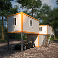 Maison conteneur préfabriquée en acier, modulaire, pour bureau, hôtel, appartement, villa, maison, avec 2 à 6 chambres, salle de bain et cuisine