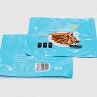 Kemasan Daging Beku Segel Tiga Sisi Mudah Sobek Cetak Gravure untuk Makanan Matang Sebelumnya Sushi Susu Freezer Retail