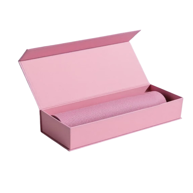 Custom Logo Embossing Cardboard Mousepad & Yoga Mat Packaging Luxury Magnetic Gift Box with Sponge Lining Recyclable Flat Pack