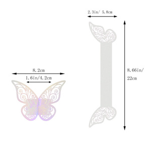 Laser Cut Swirl Hollow Butterfly <b>Paper</b> Napkin Rings, Metallic Butterfly Napkin Holders for Wedding Banquet Dinner Table - Product Image 6