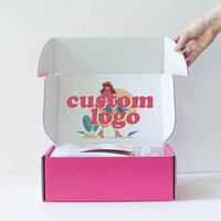 Impression personnalisée oem prix de gros rose grand envoi coloré boîte-cadeau de chaussure d'expédition 12x10 logistique avec logo en feuille d'or