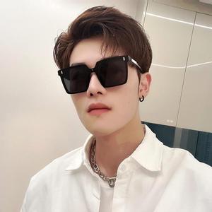 Солнцезащитные очки для интернет-знаменитостей, Женская Большая оправа, квадратная УФ-линза, большой приливной - Product Image 3