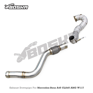 Tuyau d'échappement d'usine en stock pour Mercedes-Benz A45/CLA45 AMG 2.0T W117 2014-2023, tuyau de descente droit pour moteur turbo - Product Image 2