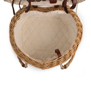 Cesto da Picnic Decorativo Lavabile Mini Rotondo per 4 Persone Rosa a Forma di Cuore Fai-da-Te in <span class=keywords><strong>Vimini</strong></span> Ciliegio - Product Image 6
