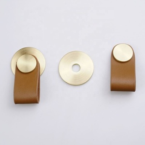 Tirette en <span class=keywords><strong>cuir</strong></span> Meubles Monotrou de Tirage Pour Portes Armoires Tiroirs <span class=keywords><strong>Bouton</strong></span> - Product Image 2