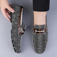 Chaussures en cuir décontractées pour hommes, nouvelle collection été, respirantes, surface en cuir, semelle souple, chaussures Le Fu