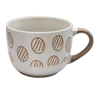 Taza de Desayuno de Cerámica Abstracta, 11.5x8.7cm, 560ml, Surtida - Product Image 1
